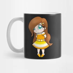 Cute Candy Corn Girl (Purple) Mug